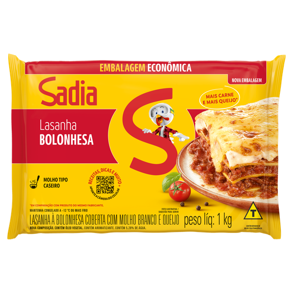 Lasanha Sadia Embalagem Econômica Bolonhesa 1kg