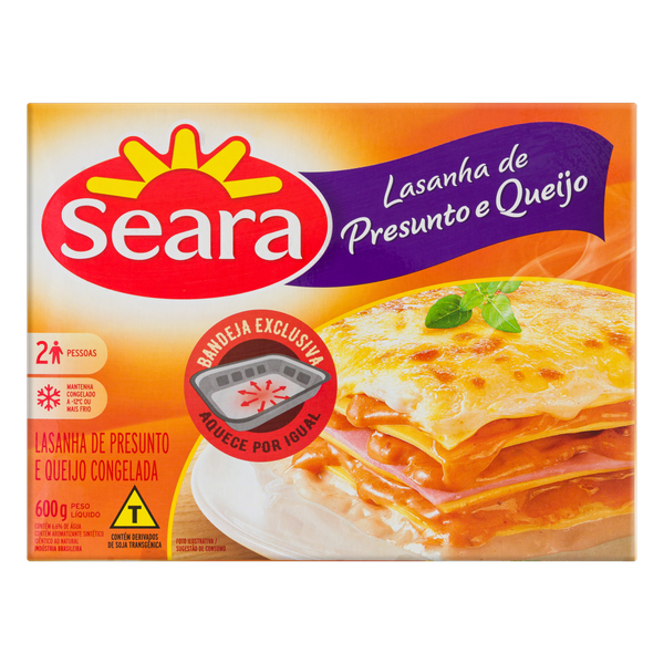 Lasanha Seara Presunto e Queijos 600g
