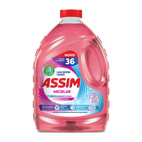 Lava Roupas Assim Líquido Micelar 3L
