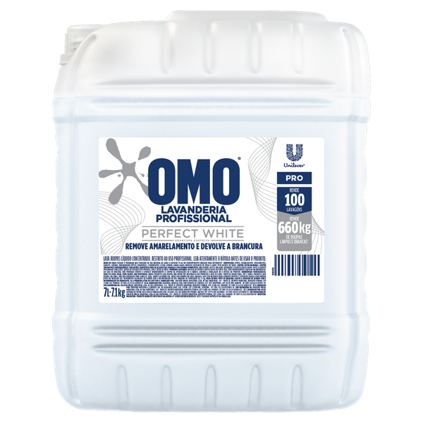 Lava Roupas Líquido Omo Concentrado Perfect White Pro 7L