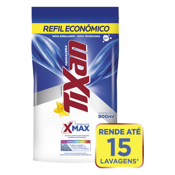 Lava Roupas Tixan Ypê Primavera Sachê 900ml