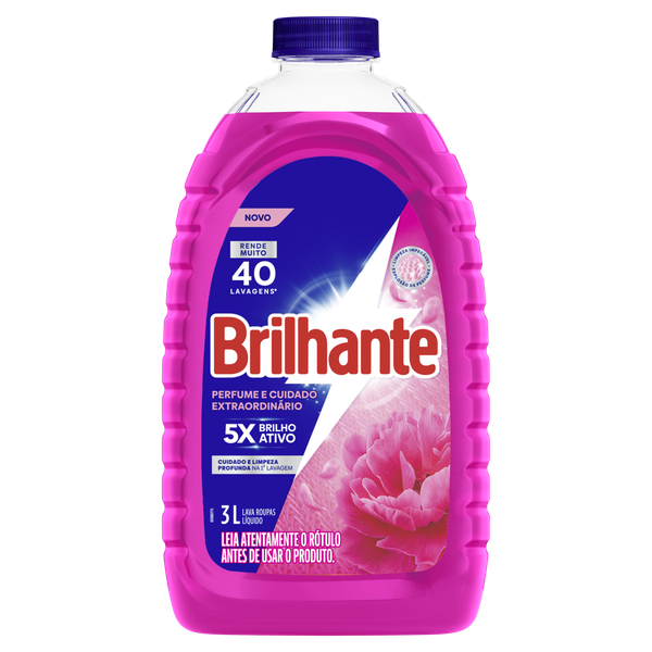 Lava Roupas Brilhante Perfume Extra Líquido 3L