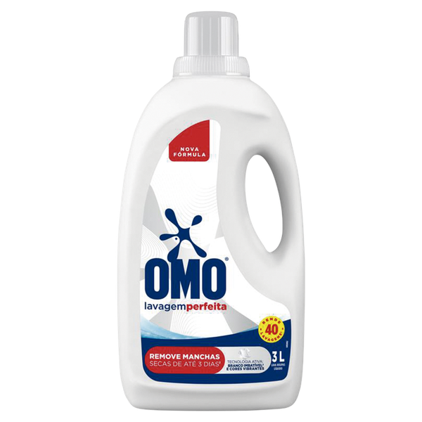 Lava Roupas Líquido Omo Lavagem Perfeita 3L