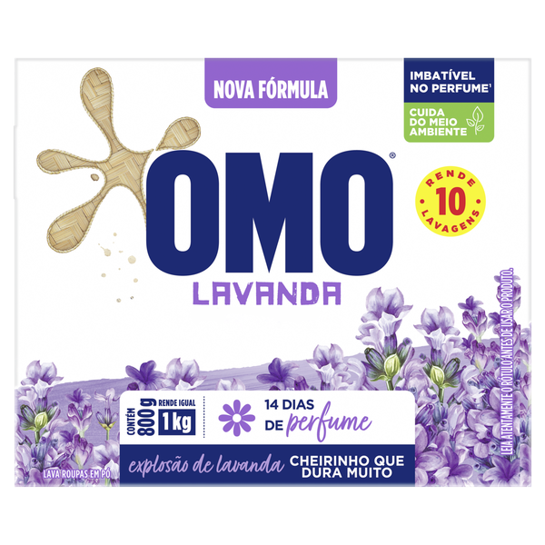 Detergente em Pó Omo Lavanda 800g