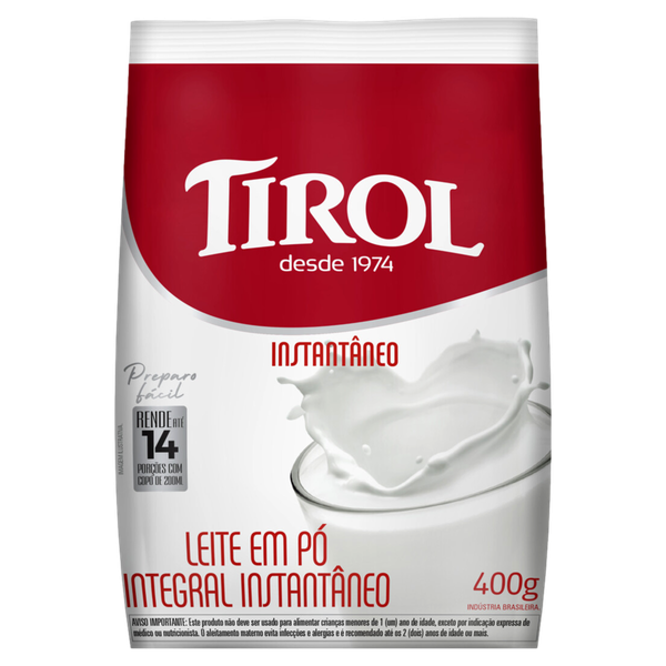 Leite em Pó Tirol Instantâneo Sachê 400g