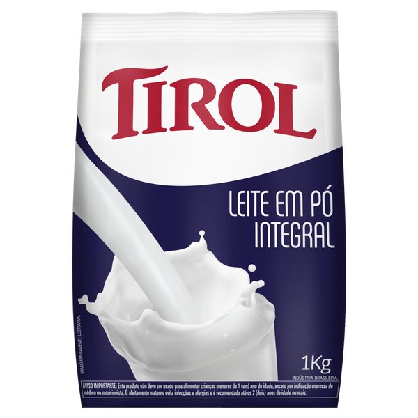Leite em Pó Tirol Integral Sachê 1kg