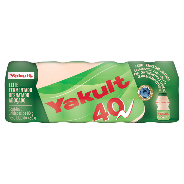 Leite Fermentado Yakult 40 480ml