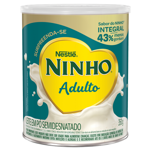 Leite em Pó Ninho Semidesnatado Adulto 350g