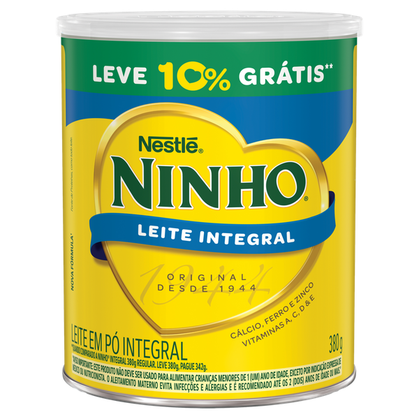 Leite Pó Ninho Integral +10% Grátis 380g