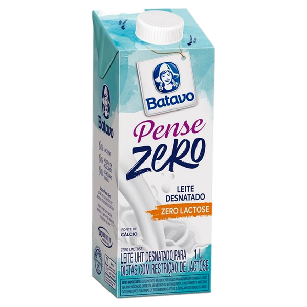 Leite UHT Batavo Pense Zero Desnatado Zero Lactose 1L