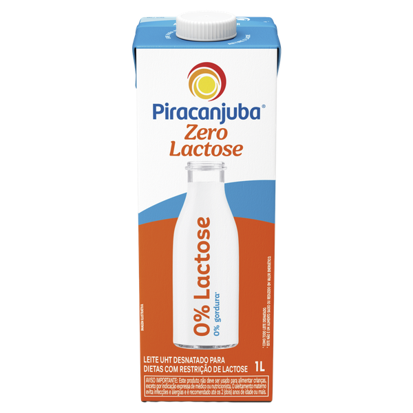 Leite UHT Piracanjuba Desnatado Zero Lactose 1L
