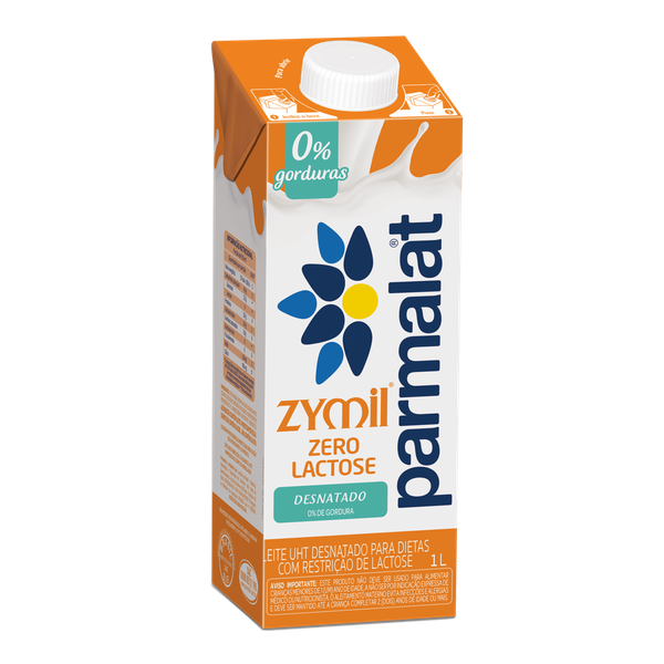 Leite UHT Parmalat Zymil Desnatado Zero Lactose 1L