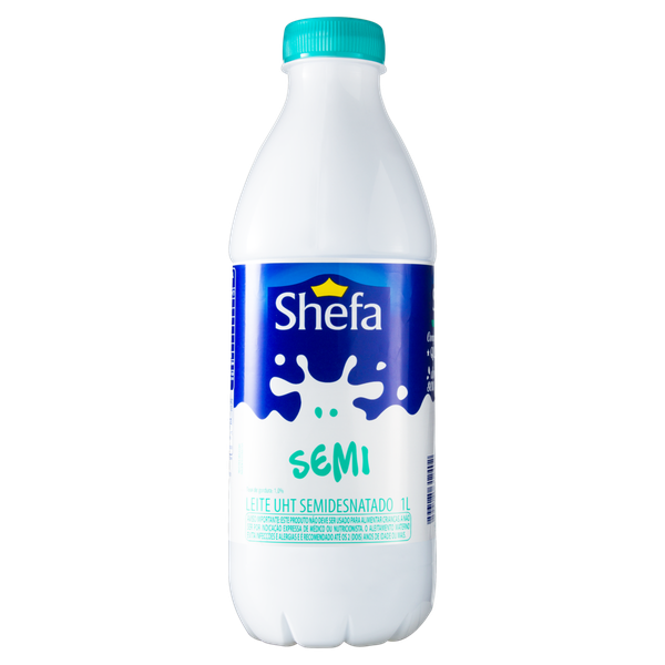 Leite UHT Shefa Semidesnatado Garrafa 1L