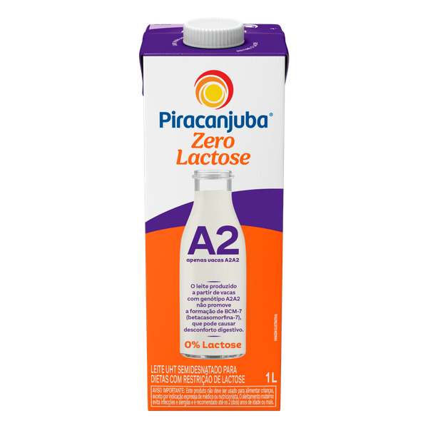 Leite UHT Piracanjuba A2 Zero Lactose 1L