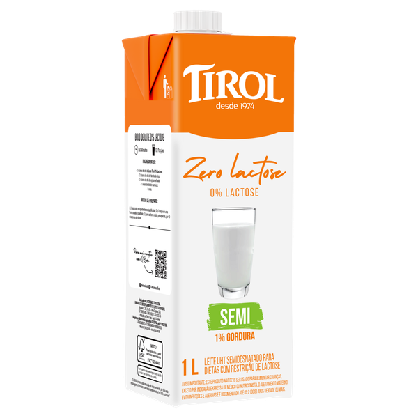 Leite UHT Tirol Zero Lactose 1L
