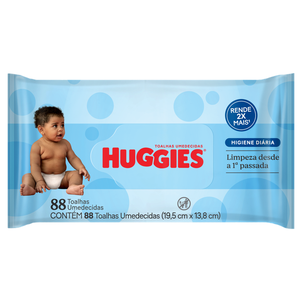 Lenço Umedecido Huggies Tripla Protetor 88 Unidades