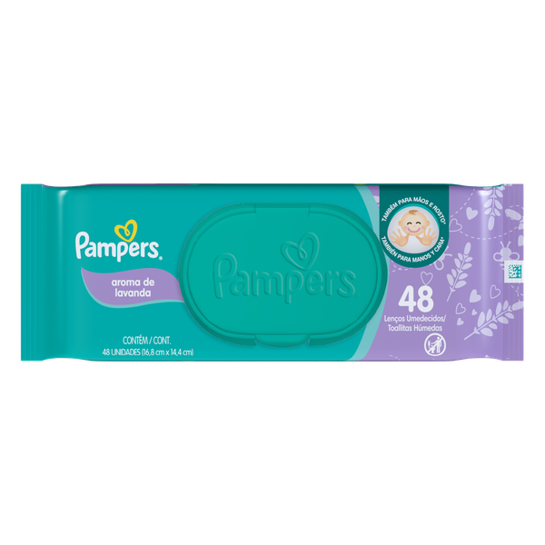 Lenço Umedecido Pampers 48 Unidades Lavanda