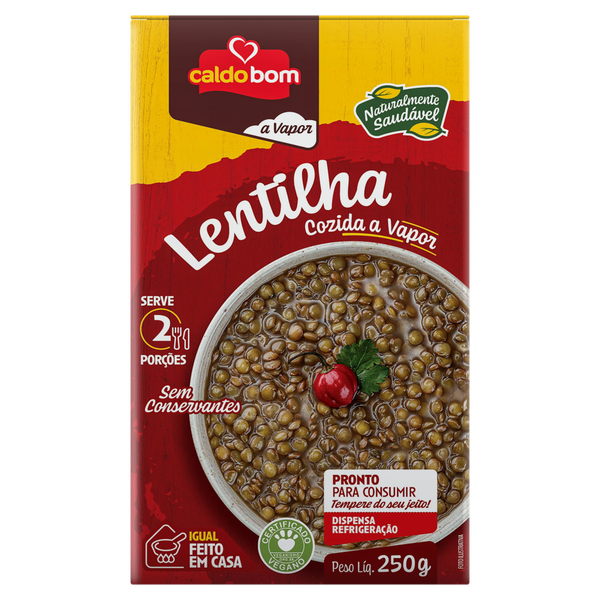 Lentilha Cozida Caldo Bom 250g