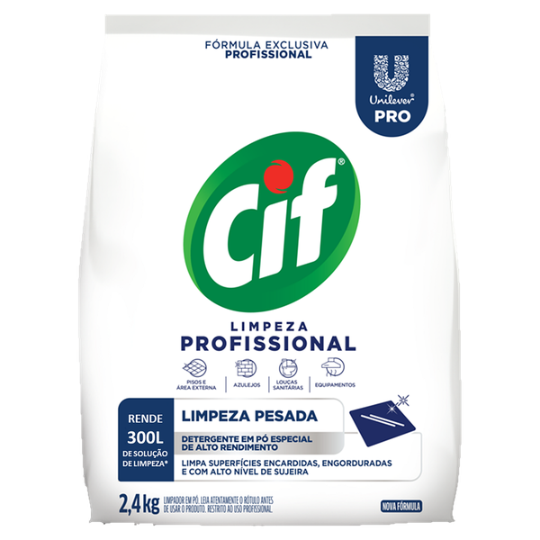 Limpador Cif Pó Pro Limpeza Pesada 2,4kg