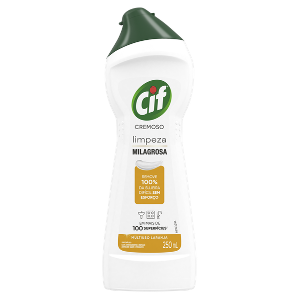 Limpador Cremoso Cif Limpeza Profunda Laranja 250ml