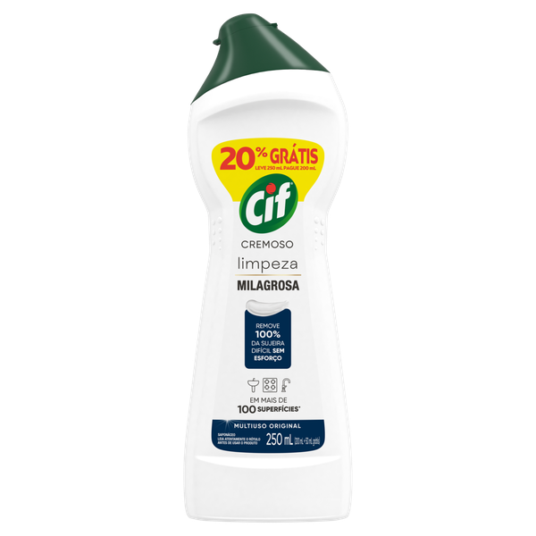 Limpador Cremoso Cif Original 250ml Grátis 20%