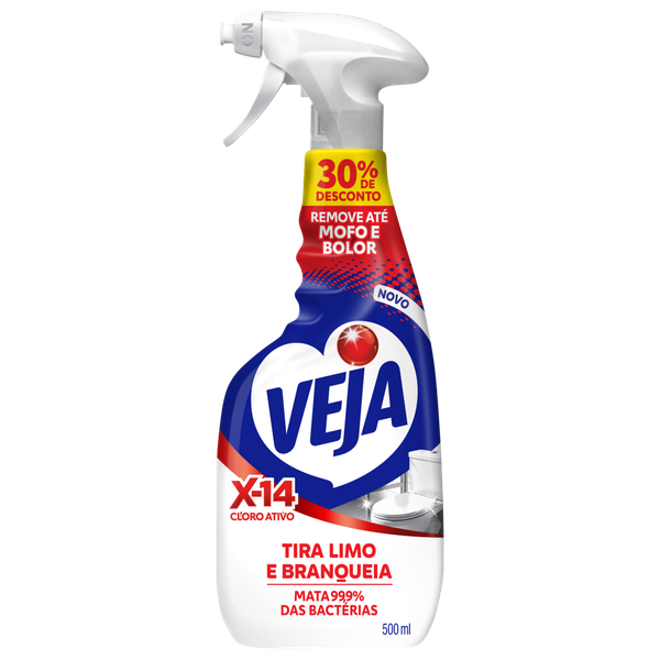 Limpador Veja X-14 Tira Limo Pulverizador Leve 500ml Pague 350ml