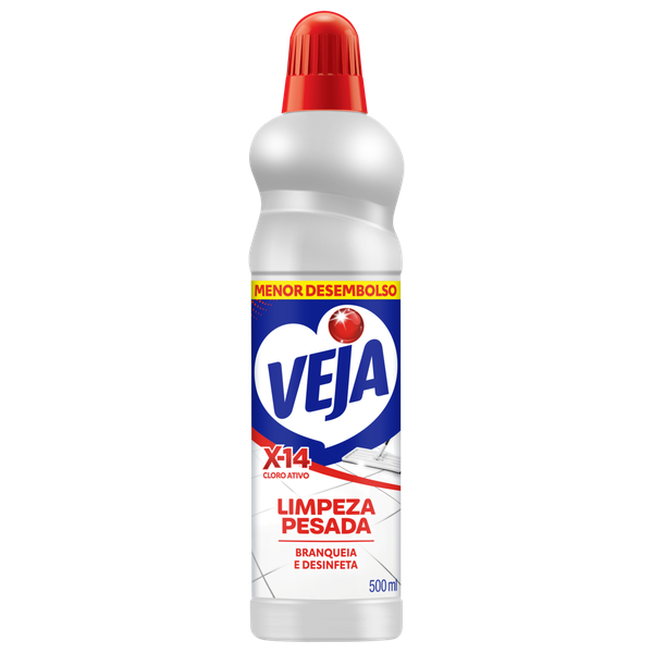 Limpador Veja Limpeza Pesada Cloro 500ml Grátis 20%