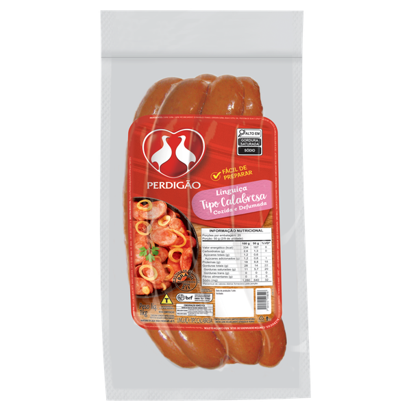 Linguiça Calabresa Perdigão Cozido Defumado 1kg