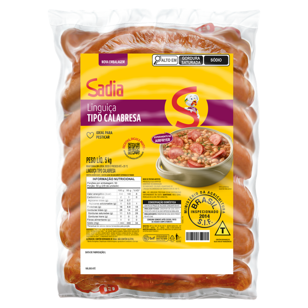 Linguiça Calabresa Sadia 5kg