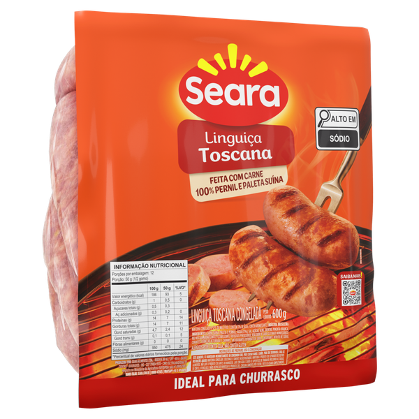 Linguiça Toscana Seara Congelada 600g