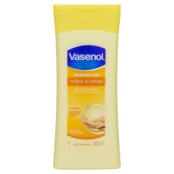 Loção Hidratante Vasenol Total Mao Unha 200ml