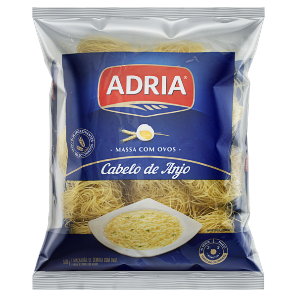 Macarrão Adria Cabelo De Anjo com Ovos 500g