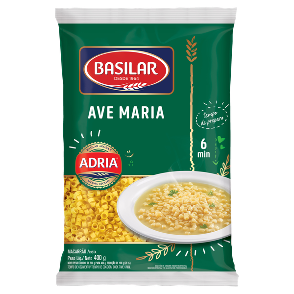 Macarrão Basilar Ave Maria Semolado 400g