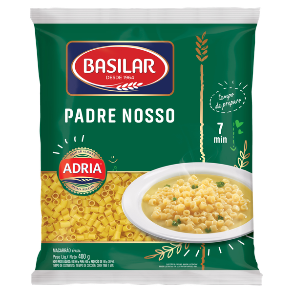 Macarrão Basilar Padre Nosso Semolado 400g