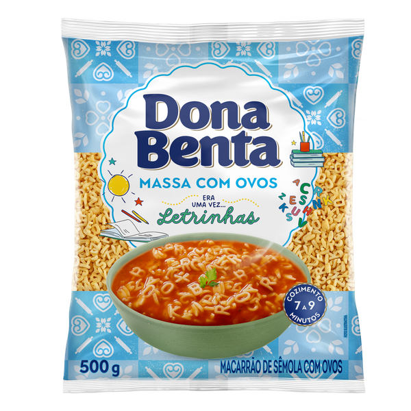 Macarrão Dona Benta Letrinhas com Ovos 500g