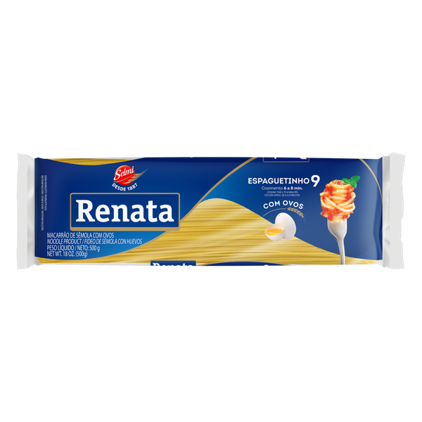 Macarrão Renata Espaguetinho com Ovos Nº 9 500g