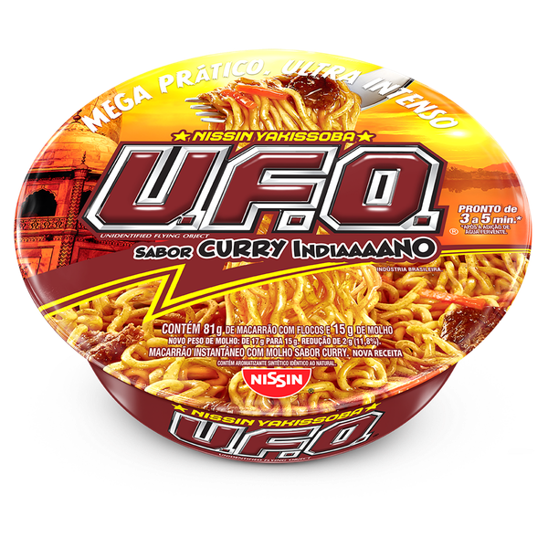 Macarrão Instantâneo Nissin Yakissoba U.f.o. Curry Indiano 98g