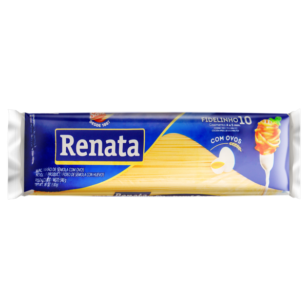 Macarrão Renata Fidelinho com Ovos Nº 10 500g