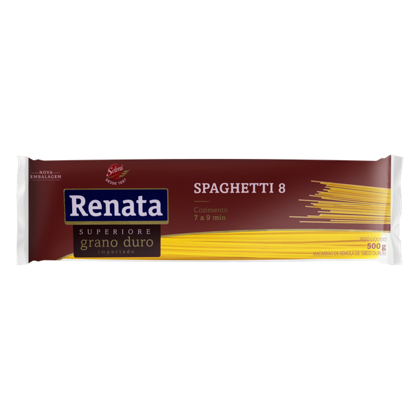 Macarrão Renata Spaghetti Grano Duro Nº 8 500g