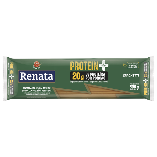 Macarrão Renata Spaghetti Vegetal Protein Grano Duro 500g