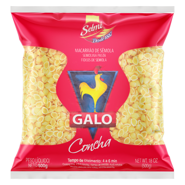Macarrão Galo Concha N°1 Sêmola 500g