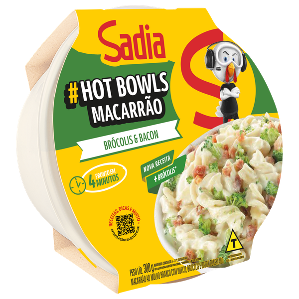 Macarrão Sadia Hot Bowls Brócolis e Bacon 300g