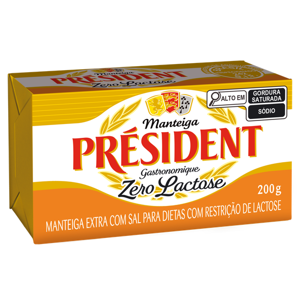 Manteiga Président Extra Zero Lactose com Sal 200g