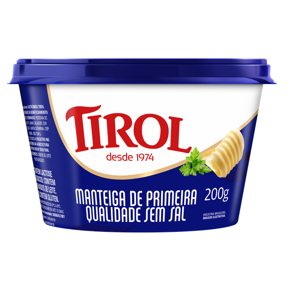 Manteiga Tirol Extra sem Sal 200g