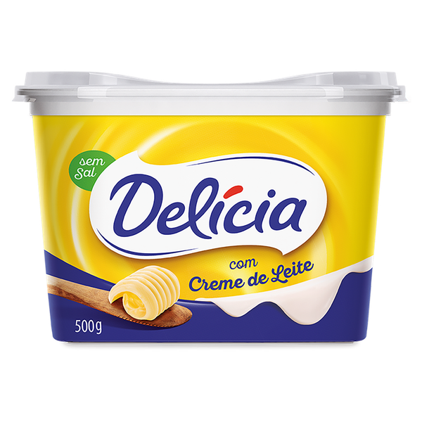 Margarina Delícia sem Sal de 500g