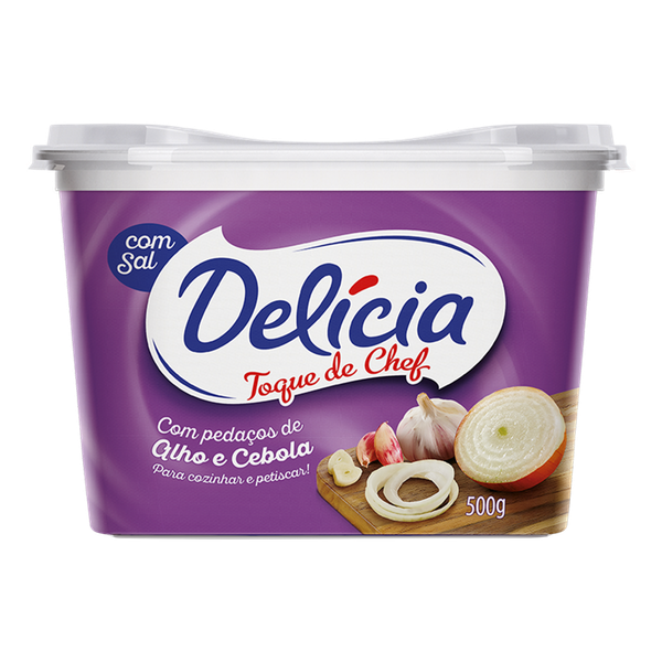 Margarina Delícia Toque de Chef Com Sal Alho e Cebola 500g