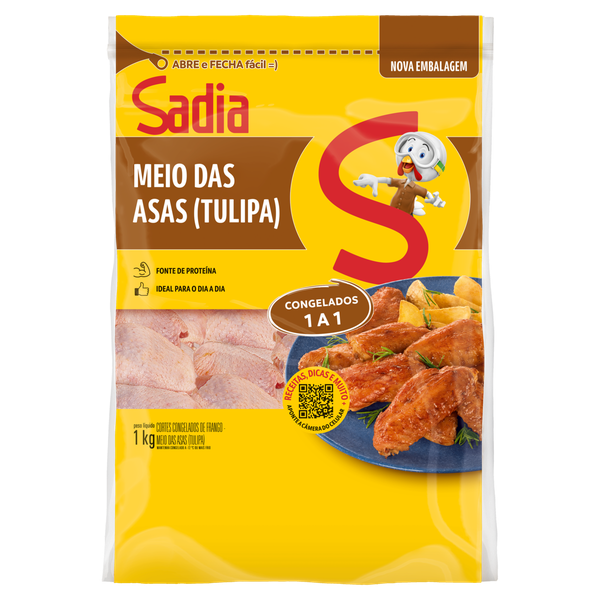 Meio da Asa Sadia IQF 1kg