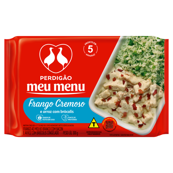 Meu Menu Perdigão Frango Cremoso Arroz E Brócolis 300g