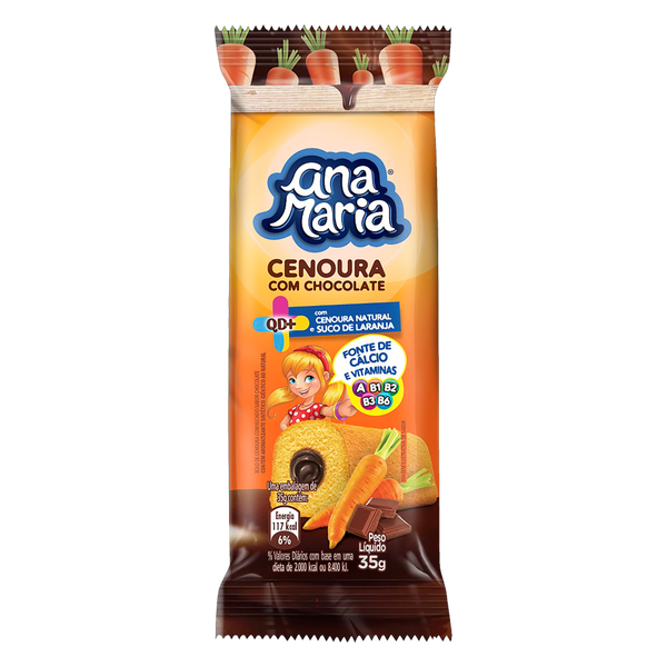 Bolo Ana Maria Mini Cenoura com Chocolate 35g