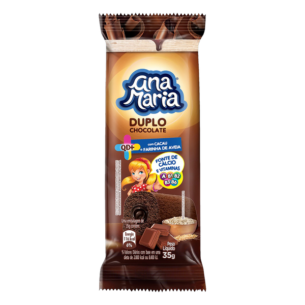 Bolo Ana Maria Mini Duplo Chocolate 35g